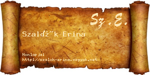 Szalók Erina névjegykártya